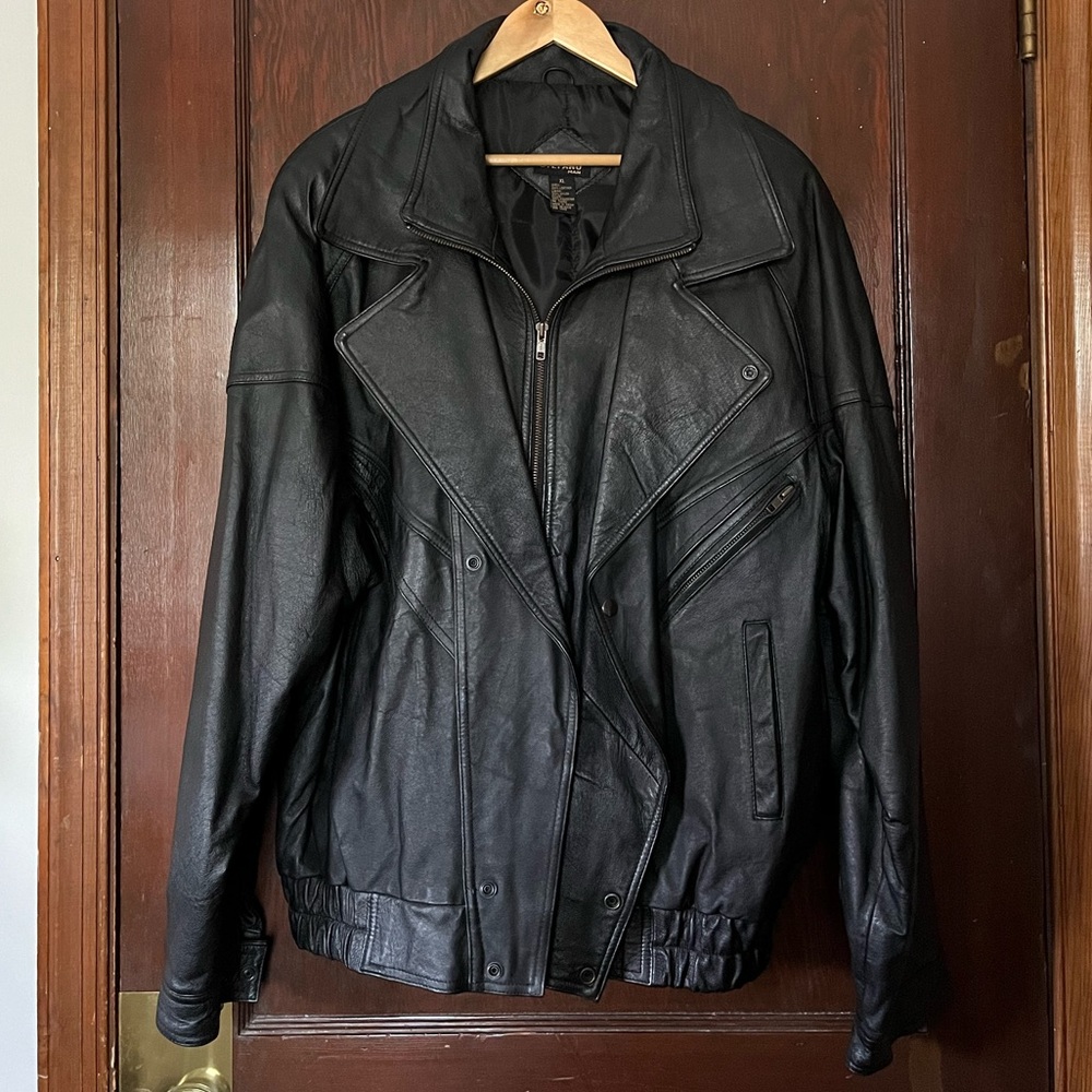 Stefano Leather Bomber Jacket